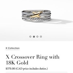 David Yurman X Crossover Ring